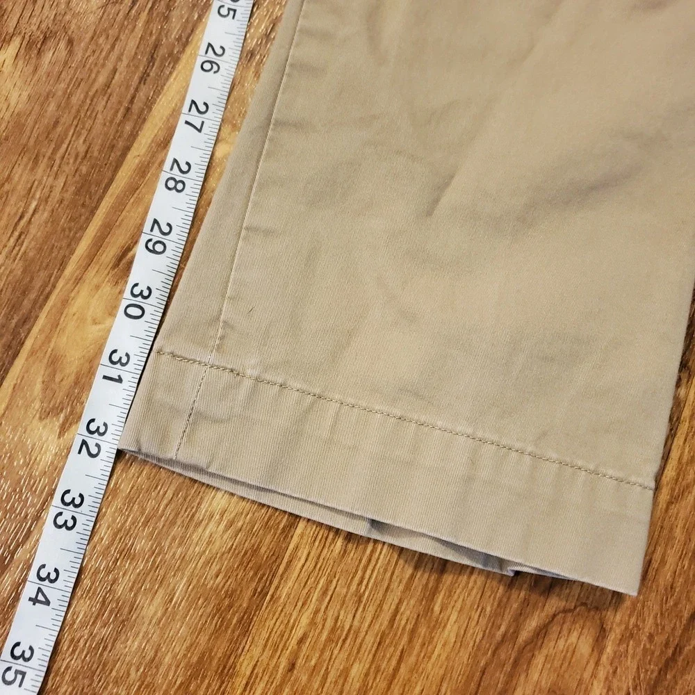 Polo Ralph Lauren Chino Pants Men 34x34 Tan Stretch Straight Fit Khaki Golf